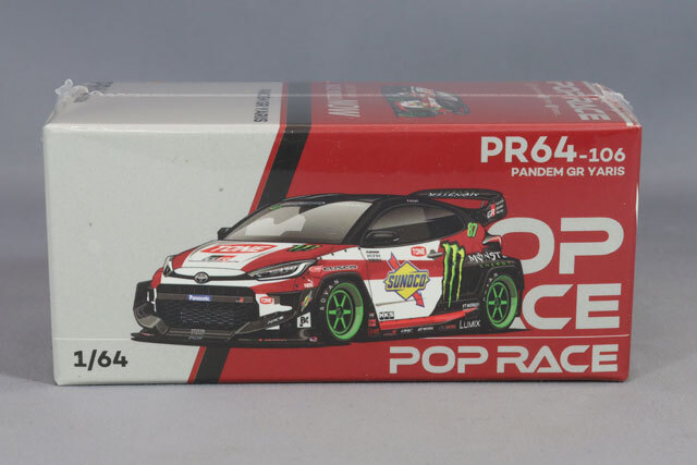 POP RACE 1/64 GR Yaris Pandem White ヤリス パンデム ホワイト
