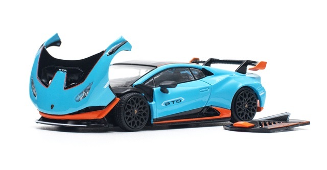 POP RACE 1/64 ランボルギーニ ウラカン STO ブルーラウフェイ/アラン