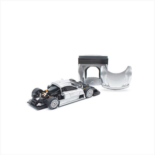 POP RACE 1/64 メルセデスベンツ AMG CLK GTR シルバー