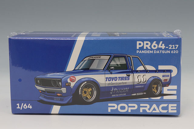 【タイ ダイキャスト EXPO 限定 】 POP RACE ダットサン 620 POP RACE 1/64 ニッサン パンデム ダットサン 620 ブルー NEW