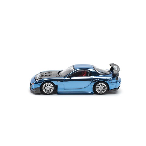 POP RACE 1/64 マツダ RX7 RE:雨宮 ワイドボディ ブルークロム