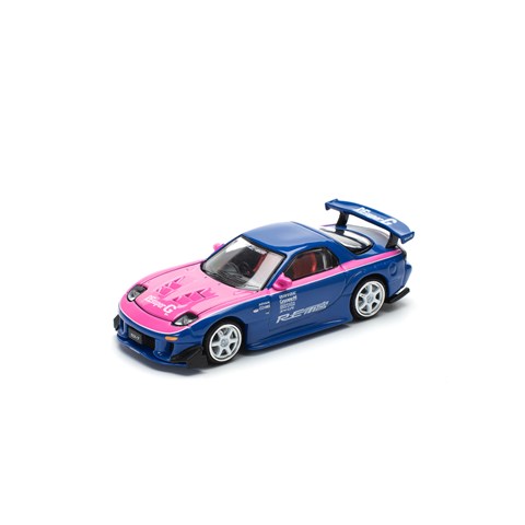POP RACE 1/64 マツダ RX7 FD RE:雨宮 ブルー/ピンク