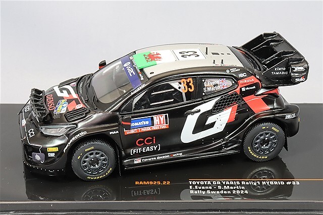 イクソ 1/43 トヨタ GR ヤリス ラリー1 2024 ラリー スウェーデン #33