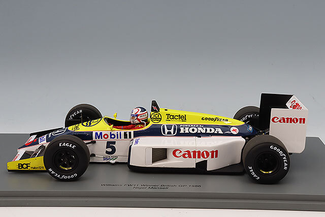 スパーク 1/18 ウィリアムズ FW11 F1 1986 イギリスGP ウィナー #5 N