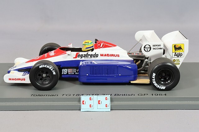 スパーク 1/43 トールマン TG184 1984 F1 イギリスGP 3位 #19 A.セナ