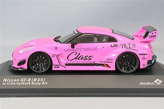 ソリド 1/43 日産 GT-R R35 LB シルエット ピンク