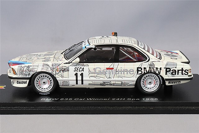 スパーク 1/43 BMW 635 Csi 1986 スパ24H ウィナー #11 D.クエスター/T
