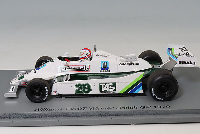1/43 ウイリアムズ FW07 C.レガツォーニ スパーク 1/43 ウィリアムズ FW07 F1 1979 イギリスGP ウィナー #28 C