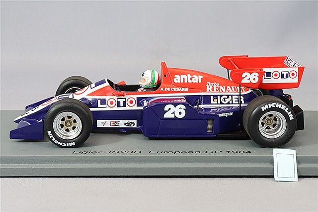 スパーク 1/43 リジェ JS23B 1984 チェザリス F1 美品 スパーク 1/43 リジェ JS23B 1984 F1 ヨーロッパGP #26 A.d.チェザリス
