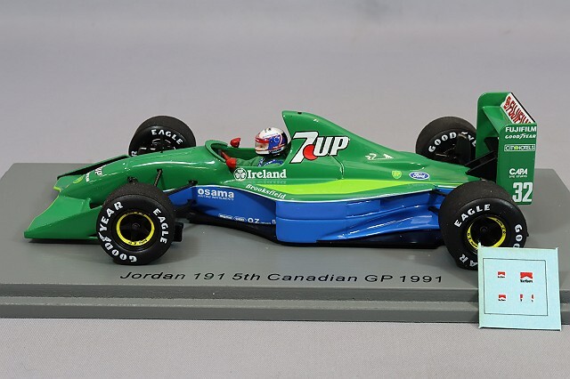 スパーク 1/43 ジョーダン 191 1991 F1 カナダGP 5位 #32 B.ガショー