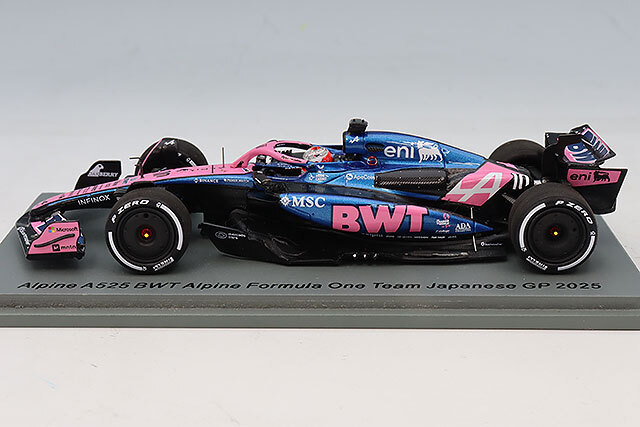 Alpine A525 BWT ミニカー 日本GP ピエールガスリー スパーク 1/43 アルピーヌ A525 No.10 2025 F1 日本GP P.ガスリー 完成