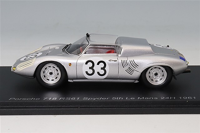 レーゲンスブルク　sp 美品 スパーク 1/43 ポルシェ 718 RS61 スパイダー 1961 ルマン24H 5位 #33