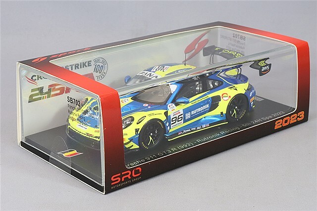 新品 1/43 ポルシェ純正 スパーク ポルシェ 992 911S/T イエロー スパーク 1/43 ポルシェ 911 GT3R (992) 2023 スパ24H 5位 #96 T