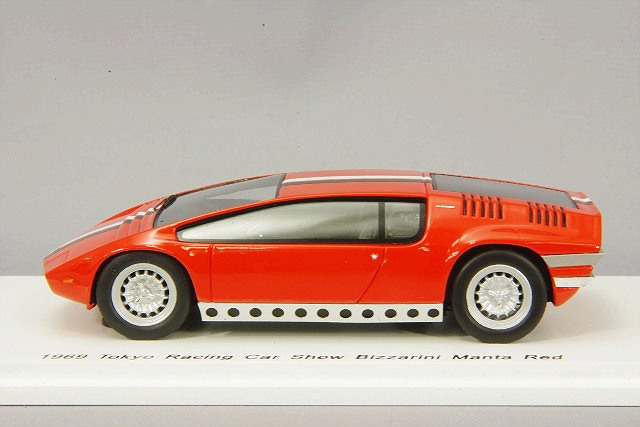 レトロ レーシングカー 赤 約30cm 特価商品】 キッドボックス特注 スパーク 1/43 ビッザリーニ