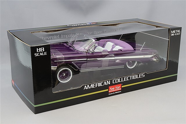 サンスター 1/18 シボレー インパラ オープン コンバーチブル 1961