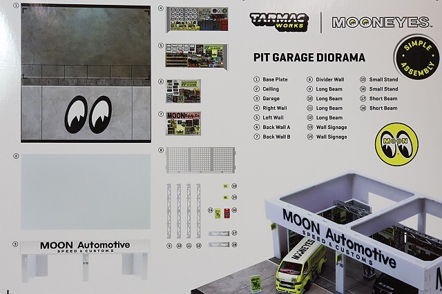 ターマック 1/64 ピットガレージ ジオラマ ムーンアイズ スピード&amp;カスタム Amazon.co.jp: Tarmac Works 1:64 ジオラマ ピット ガレージ