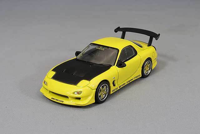 ホットワークスMazda RX-7 Vertex RX-7 黄色 Tarmac Works 1:64 Mazda RX-7 (FD3S) Vertex in Metallic