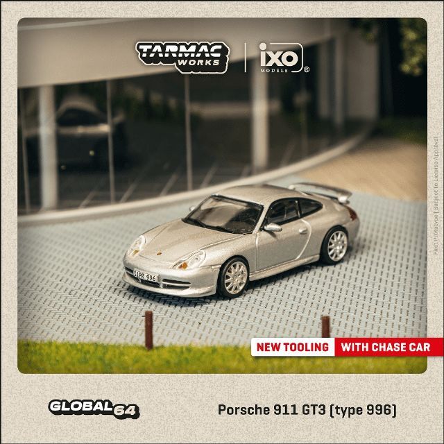 Tarmac 1/64 ポルシェ 911 GT3 (type 996) シルバー