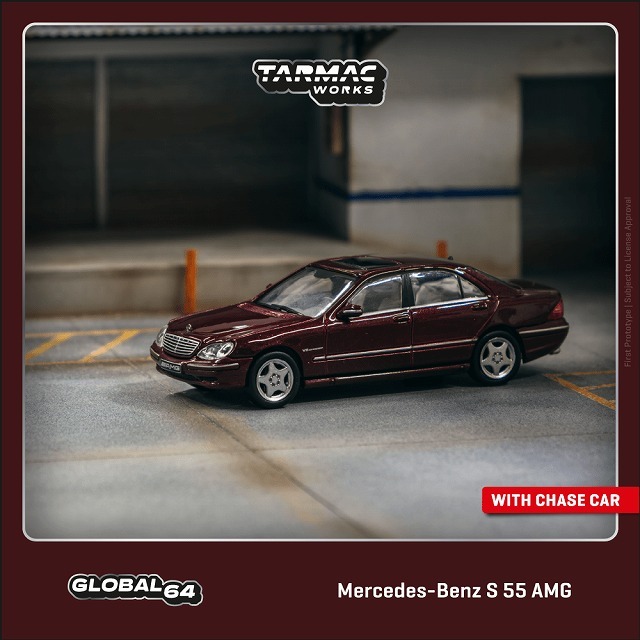 Tarmac 1/64 メルセデスベンツ S 55 AMG ボルドーレッドメタリック
