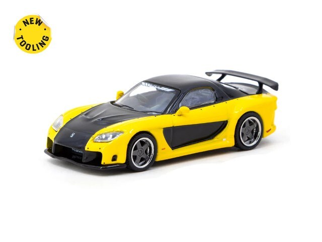 ヤマタイ フォーチュンFD Tarmac 1/64 マツダ RX-7 ヴェイルサイド フォーチュン7 イエロー/ブラック