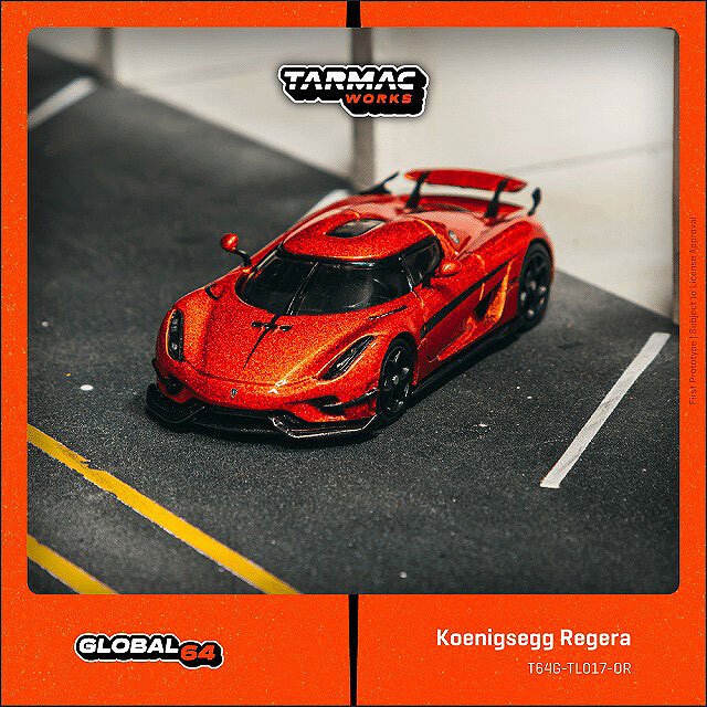 Tarmac 1/64 ケーニグセグ レゲーラ オレンジメタリック/ブラック