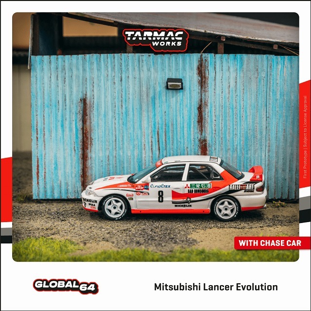 Tarmac 1/64 三菱 ランサー エボリューション モンテカルロラリー 1993
