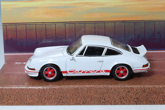 Tarmac 1/64 ポルシェ 911 カレラ RS 2.7 ライトウェイト ホワイト/レッド
