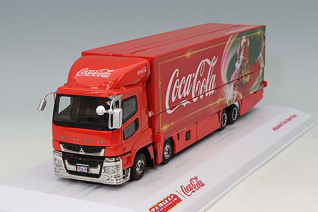 IMAI製1/28 ペプシコーラ・エクスプレストレーラー（タムテック仕様半完成） Tarmac 1/64 三菱 FUSO スーパーグレート コカコーラ サンタ トラック