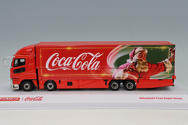 Tarmac 1/64 三菱 FUSO スーパーグレート コカコーラ サンタ トラック