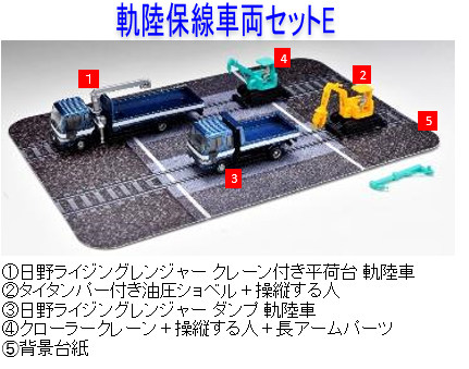 トミーテック 1/150 トラックコレクション 軌陸保線車両セットE (日野