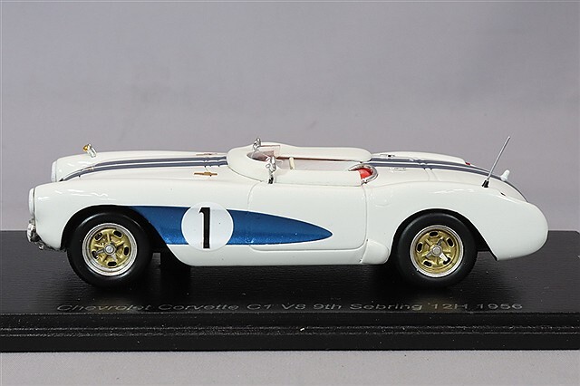 スパーク 1/43 シボレー コルベット C1 1956 セブリング12H 9位 #1 J