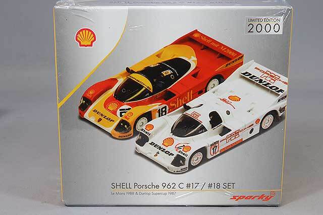 レトロなポルシェのおもちゃ sparky Porsche x Tiny Shell 1/64 ポルシェ 962C Shell 1988