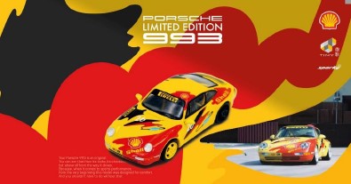 sparky Porsche x Tiny Shell 1/64 ポルシェ 993 Shell カレラカップ 1993