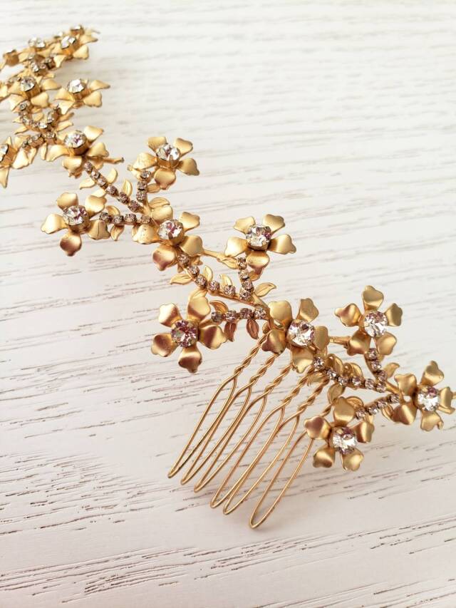 Elizabethbower Rambler マットゴールドのヘッドドレス レンタル