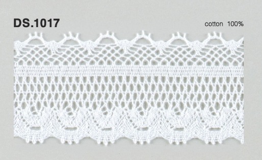 トーションレース  1m単位　レース材料　DS.1017　オフホワイト 47mm幅　大定　日本製