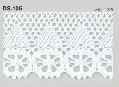 トーションレース  1m単位　手芸　DS.105　オフホワイト 59mm幅　大定　日本製