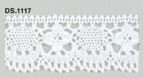 トーションレース 1m単位　DS.1117　オフホワイト 41mm幅　大定　日本製