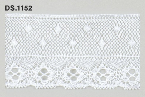 トーションレース　薄手広幅レース 1m単位　　DS.1152　オフホワイト 53mm幅　大定　日本製