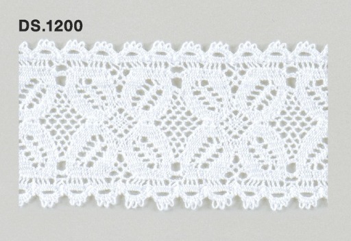 トーションレース  1m単位　レース材料　DS.1200　オフホワイト 52mm幅　大定　日本製