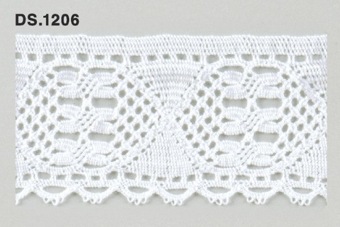 トーションレース  1m単位　DS.1206　オフホワイト 52mm幅　大定　日本製