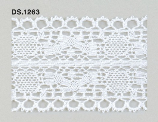 トーションレース  1m単位　レース材料　DS.1263　オフホワイト 69mm幅　大定　日本製