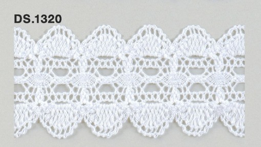 トーションレース  1m単位　レース材料　DS.1320　オフホワイト 47mm幅　大定　日本製