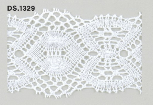 トーションレース  1m単位　レース材料　DS.1329　オフホワイト655mm幅　大定　日本製