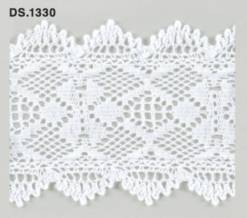 トーションレース  1m単位　レース材料　DS.1330　オフホワイト 78mm幅　大定　日本製