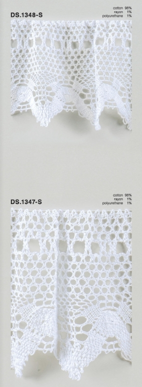 フリルレース   ゴム入りトーションレース  1m単位　オフホワイト 　大定　日本製 DS.1348-S DS.1347-S    ////