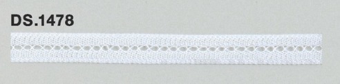 トーションレース　薄手レース　1m単位　DS.1478  オフホワイト 10mm幅　大定　日本製