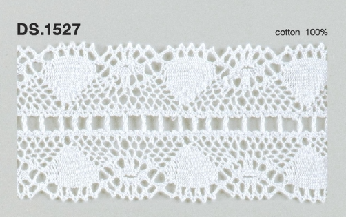 ハシゴレース 　綿トーションレース  1m単位　DS.1527　オフホワイト 48mm幅　大定　日本製