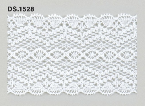 トーションレース  1m単位　レース材料　DS.1528　オフホワイト 62mm幅　大定　日本製