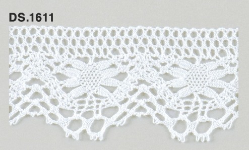 綿トーションレース  1m単位　DS.1611　オフホワイト 48mm幅　大定　日本製