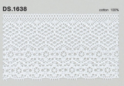 トーションレース　薄手広幅レース 1m単位　　DS.1638　オフホワイト 55mm幅　大定　日本製